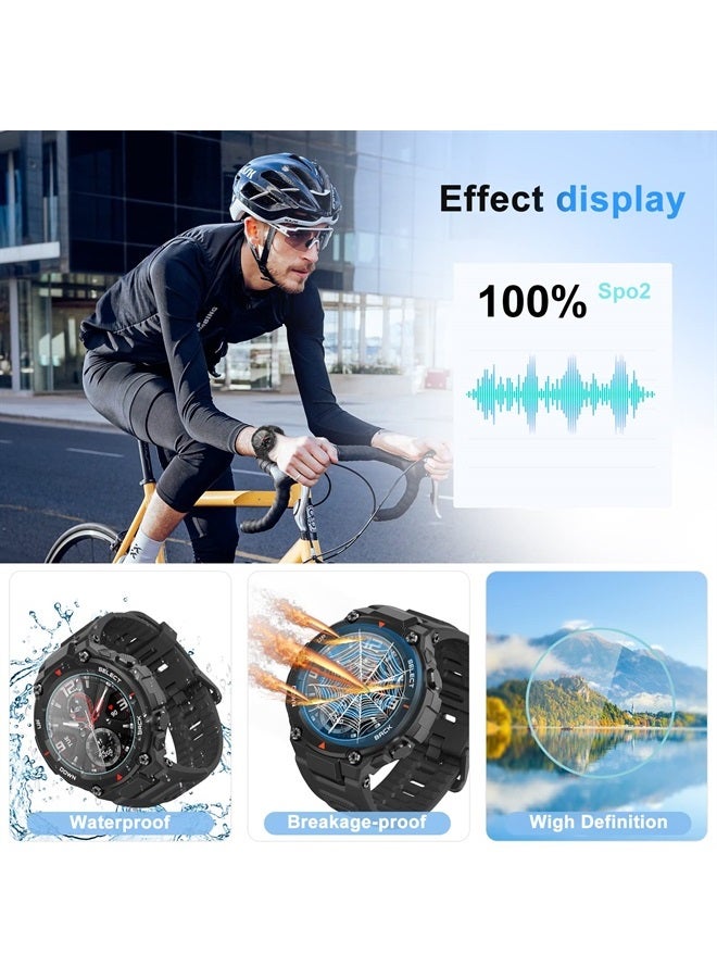 Suoman 4-Pack for Amazfit T-Rex/Amazfit T-Rex Pro Screen Protector, [Anti-Scratch] for Amazfit T-Rex/Amazfit T-Rex Pro Smartwatch Tempered Glass Screen Protector 2.5D 9H Hardness - Image 5