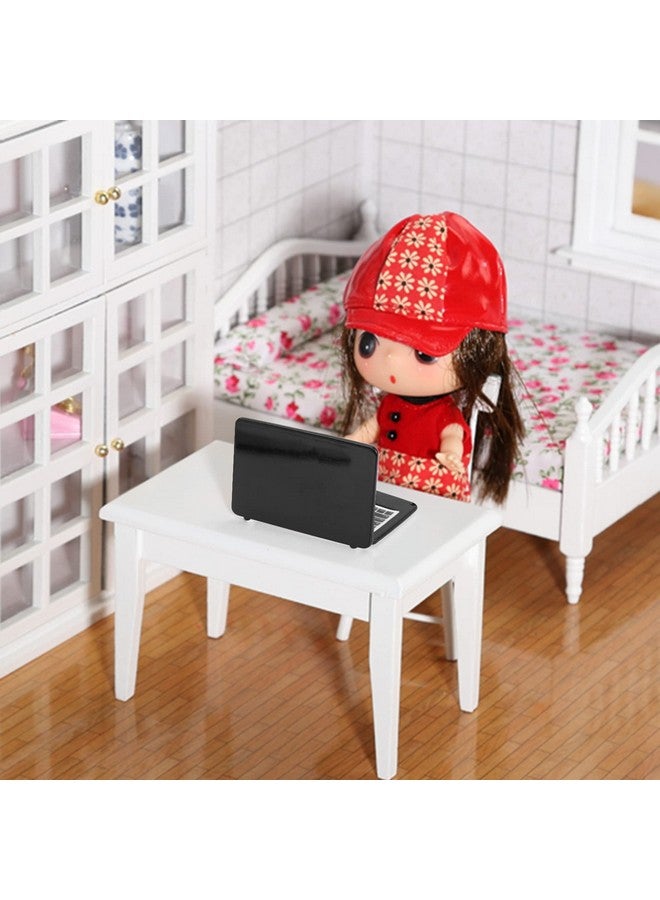 COBEE 3Pcs Miniature Dollhouse Décor 1:12 Metal Simulation Laptop Tablet Smart Phone Mini Dollhouse Miniatures Furniture Accessories Doll House Miniatures Play Set (Black 3Pcs) - Image 4