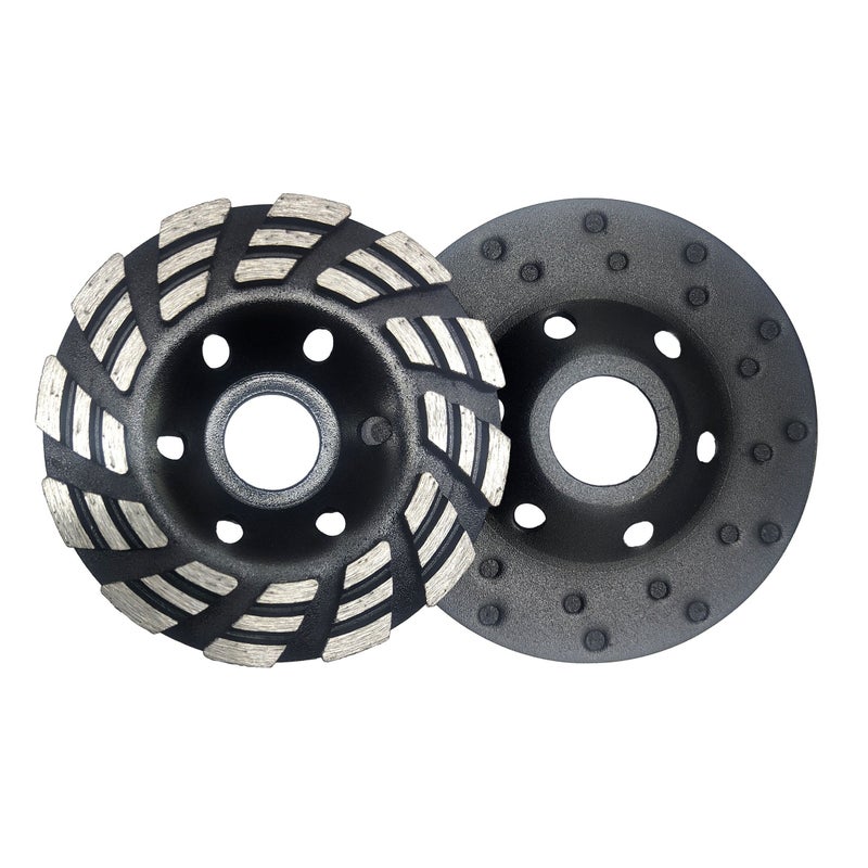 Black 100mm 12 Segment Diamond Grinding Cup Wheel for Concrete Stone Ceramic - Image 1