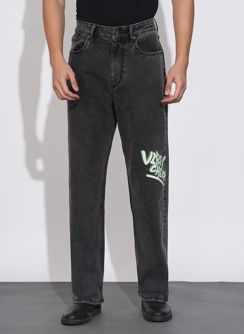 بيينغ هيومان Men Regular Fit Mid-Rise Light Fade Stretchable Jeans