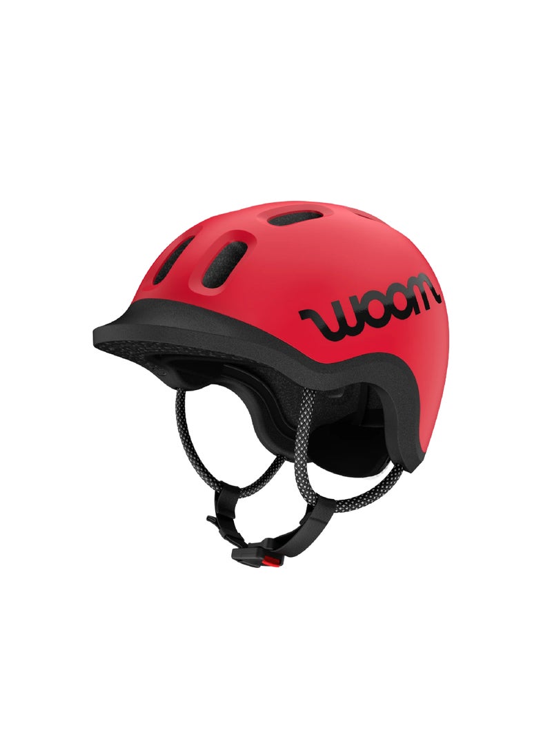 Woom READY Kids Bike Helmet | Size M 52-56 cm | Lightweight Ventilated In-Mold Shell | Youth Multi-Sport Protection | Adjustable Dial Fit | Red - Image 1