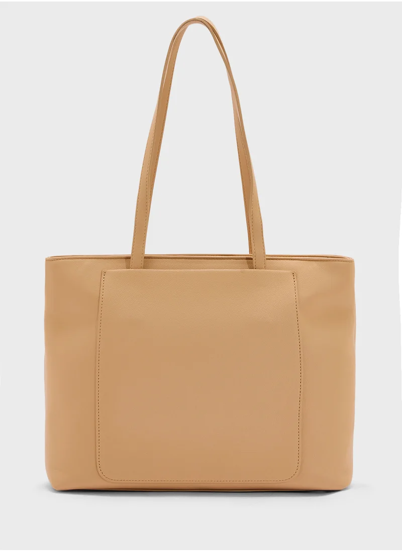 Khizana Metal Trim Detail Everyday Tote Bag