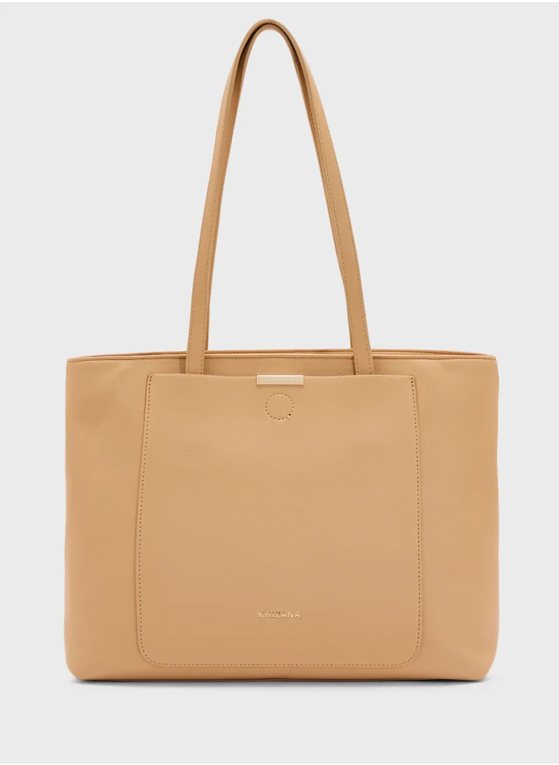 Khizana Metal Trim Detail Everyday Tote Bag