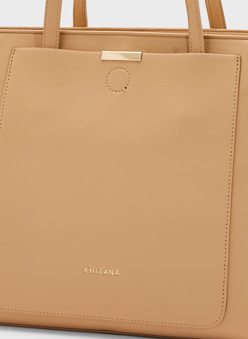 خزانة حقيبة يد نسائية بتفاصيل معدنية للاستخدام اليومي - Image 4