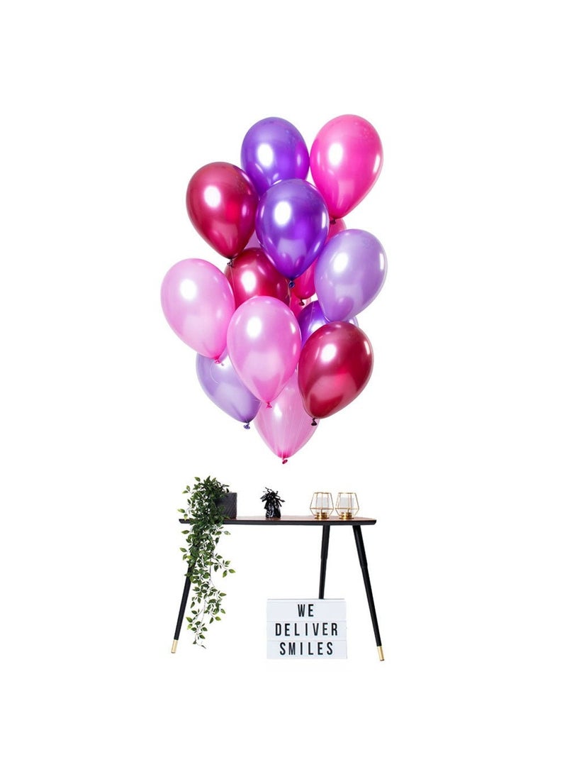Folat Merry Berry Balloons Pink Purple Metallic 30 cm 15-pack - Image 2