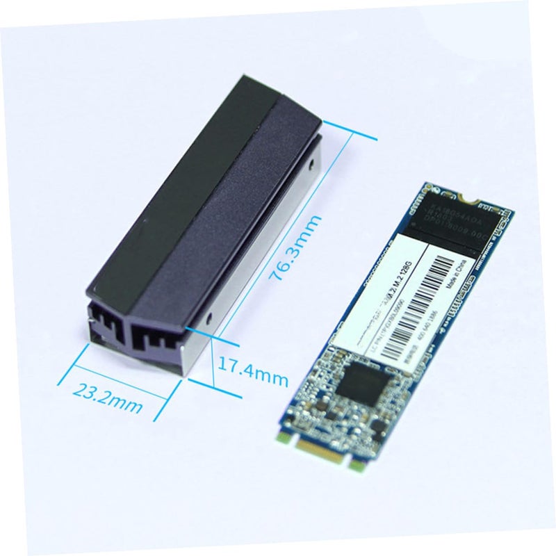مشتت حرارة من الألومنيوم M2 2280 للوحة التخزين من نوع SSD، مخصص لأجهزة الكمبيوتر الداخلية ومحطات العمل والألعاب، باللون الفضي الرمادي - Image 3