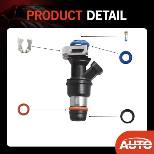 AUTO OCCASION 8Set Fuel Injector Repair Seal Kit Compatible with 99-07 GM Chevy Silverado 1500 GMC Sierra FJ887 4.8/5.3/6.0L 17113553 25317628 12580681 micro filters buckle O-ring Cap - Image 3