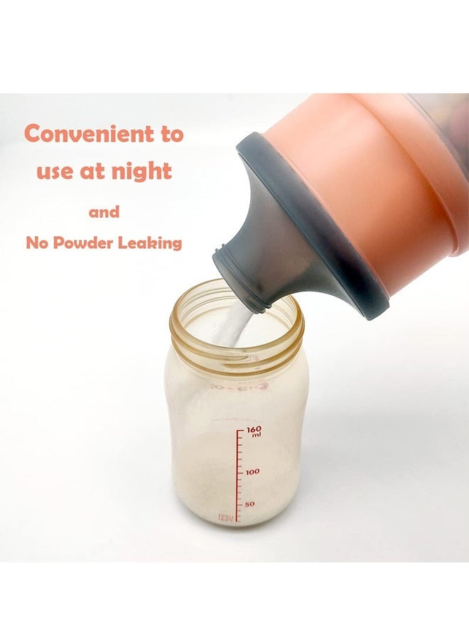 موزع تركيبة، موزع مسحوق حليب الأطفال المحمول غير القابل للانسكاب، حاوية تخزين الوجبات الخفيفة، خالٍ من مادة BPA، 4 وجبات (وردي) - Image 4