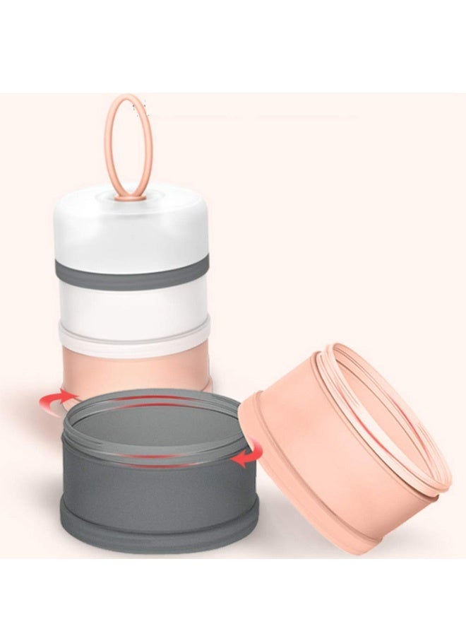 موزع تركيبة، موزع مسحوق حليب الأطفال المحمول غير القابل للانسكاب، حاوية تخزين الوجبات الخفيفة، خالٍ من مادة BPA، 4 وجبات (وردي) - Image 2