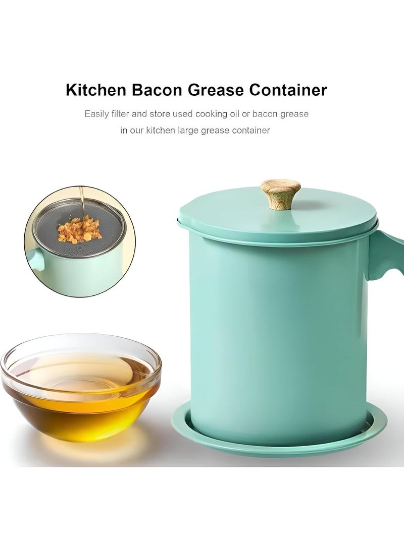 Oil Strainer - Sturdy oil filter pot with an integrated mesh, precise pour spout, and a tight sealing lid for clean filtration, safe storage, and mess-free operation in busy kitchens (1.4L) - Image 3