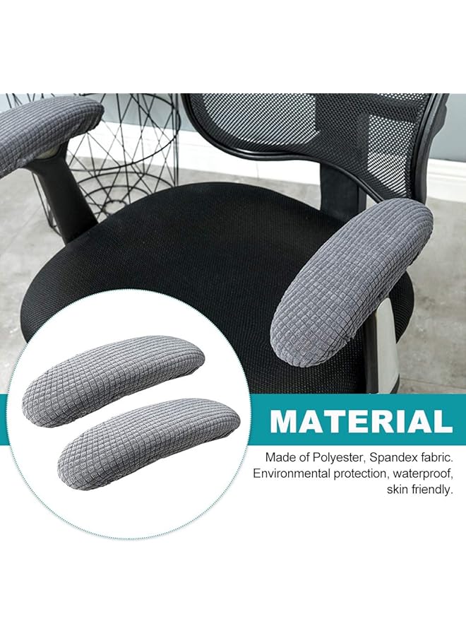 erorex Armrest Slipcover Pads Office Chair Arms Protector Stretchable For Desk Chair Rotating Chair Computer Chair Beige  - Image 4