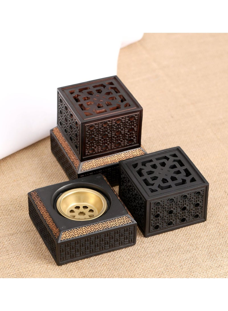 Radin Bakhoor Burner With Magnetic Cover Oud Charcoal Incense Burner For Frankincense Resin Ideal For Weddings Yoga Spa And Aromatherapy Elegant Office And Home Decor - Image 2