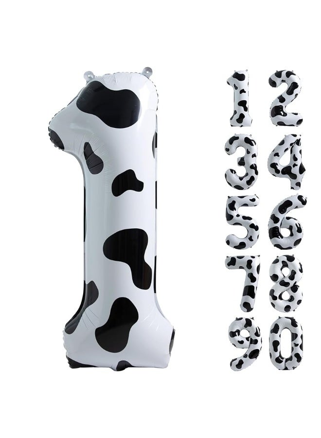 CHANGZHONG Cow Print Balloon Birthday Decorations Supplies,40 inch Number 1 Balloon | Cowgirl Theme Number Balloons for 1st Birthday Party | Farm Barn Decor for kids - Image 5