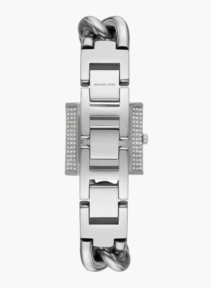 Mk Chain Lock Silver Stainless Steel Women's Watch-4718 - Image 2