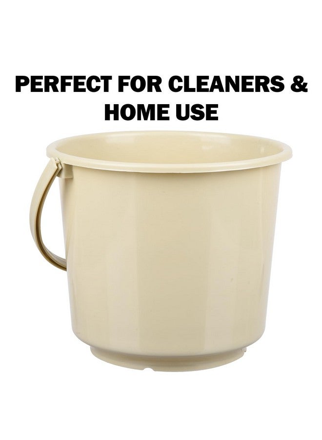 Kuber Industries Bucket | Plastic Bucket for Mopping | Bucket for Cleaning | Storage Container Bucket | Water Storage Bucket | Bathroom Bucket | Plain Bucket | 5 LTR | Beige - Image 5