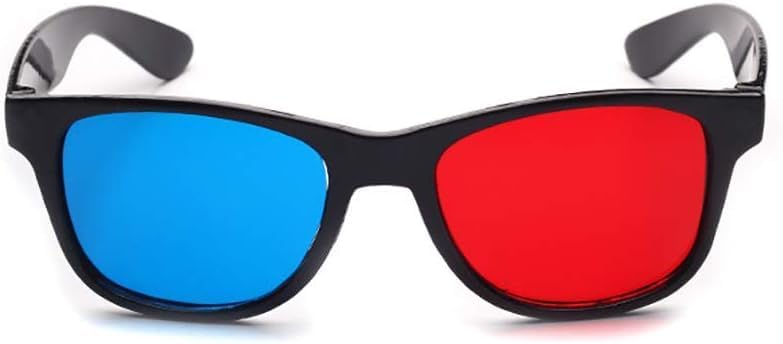 Cawhui Red and Blue 3D Glasses Universal TV Movie Dimensional Video Frame 3D Glasses DVD Game Glass 3D Style Glasses for 3D Movies Games, 3D Viewing - Image 1