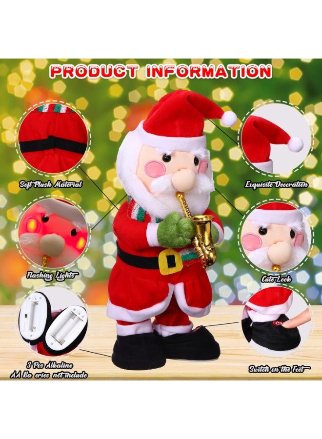 Large Christmas Gift Bag + 6 Gifts (Musical Moving Santa Claus + 30cm Green Tree with 20 Tree Decorations + Scented Candle + Acrylic LED Birthday Candle + Small Christmas Money Bag Wallet + LED Star Electronic Candle) - Image 2