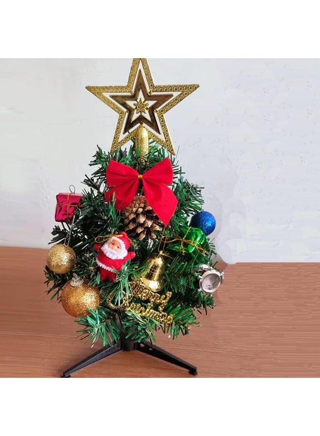 Large Christmas Gift Bag + 6 Gifts (Musical Moving Santa Claus + 30cm Green Tree with 20 Tree Decorations + Scented Candle + Acrylic LED Birthday Candle + Small Christmas Money Bag Wallet + LED Star Electronic Candle) - Image 4