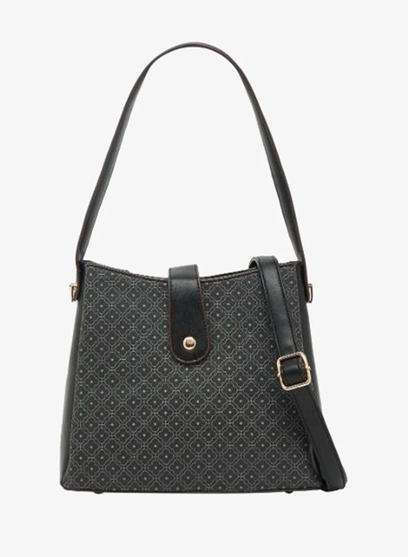 Sasha Sasha Geometric Print Tote Bag with Detachable Strap