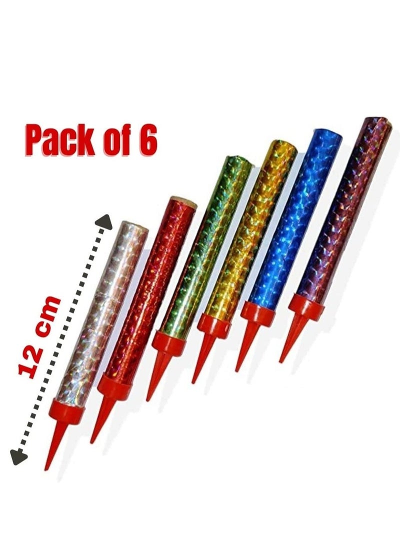 Colorful Sparkling Candles Pack of 6  - Image 2