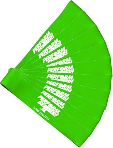 Perform Better Mini Exercise Bands 10 PCS Green Medium Resistance 9" x 2" - Image 1
