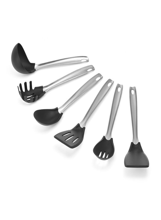 Amco Cooking Utensil Set - Durable Kitchen Gadgets - Metal Kitchen Accessories - Easy to Clean Kitchen Tools (Nylon Black) - Image 1