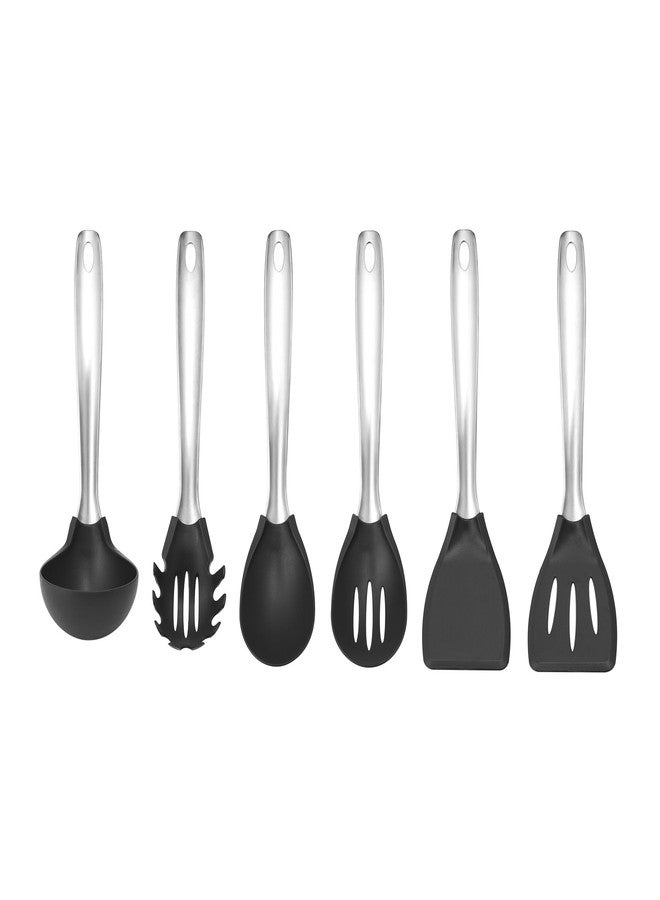 Amco Cooking Utensil Set - Durable Kitchen Gadgets - Metal Kitchen Accessories - Easy to Clean Kitchen Tools (Nylon Black) - Image 2