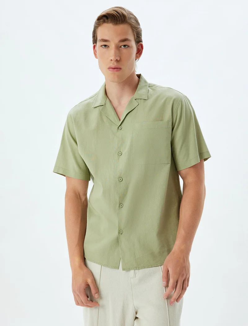 KOTON Koton | Short Sleeves Linen Shirt