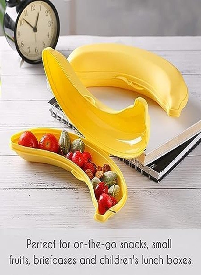 StonSell Ston Pack of 2 Banana Storage Box for Kids Banana case for Storage Banana Holder Banana Casein Banana Cover Banana Box Keeper Guard Protector Case - Pack of 2 (Available Color Will be Sent) - Image 2