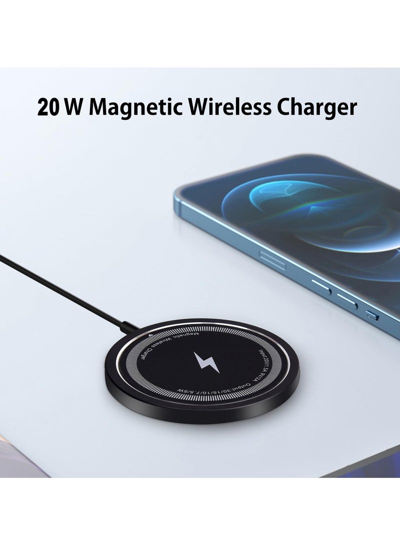 AROAQ Magnetic Wireless Phone Charger, Portable Fast Charging Magnetic Charging Pad, Compact And Lightweight Cordless Charging Mat, Safe And Reliable Charging Station, (Pack Of 2pcs, USB A And Type C) - Image 5