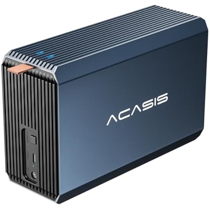 Acasis 2 BAY EXTERNAL HARD DRIVE RAID ENCLOSURE FOR 2.5/3.5" SATA HDD/SSD WITH USB 3.0,SUPPORT RAID 0/1/JBOD/SPAN,MAX 6GBPS UNDER UASP,36TB CAPACITY RAID ENCLOSURE - Image 1