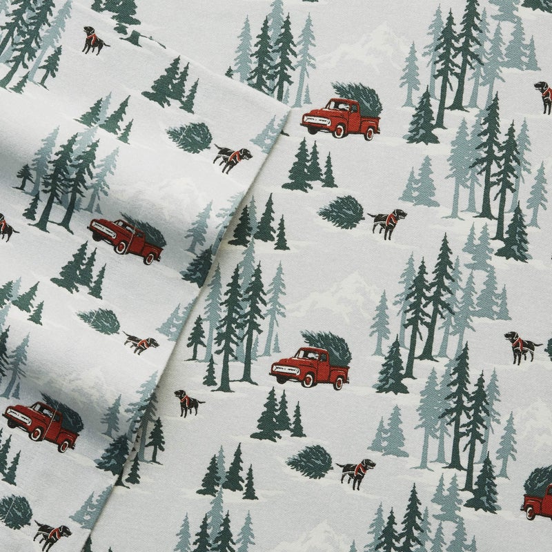 Eddie Bauer Eddie Bauer - Full Sheet Set  Warm Breathable Cotton Flannel Bedding with Deep Pockets  Brushed for Extra Softness  Cozy Home Decor  Oeko-Tex Certified (Tree Farm  Full)  - Image 5
