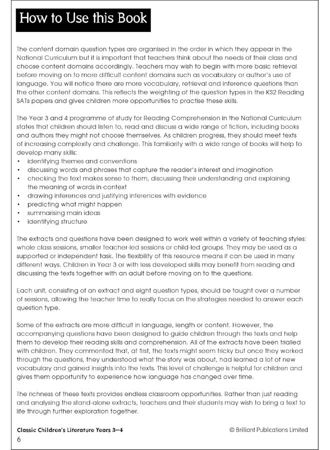 Developing Reading Comprehension Skills Years 3-4: Classic Children's Literature - Image 2