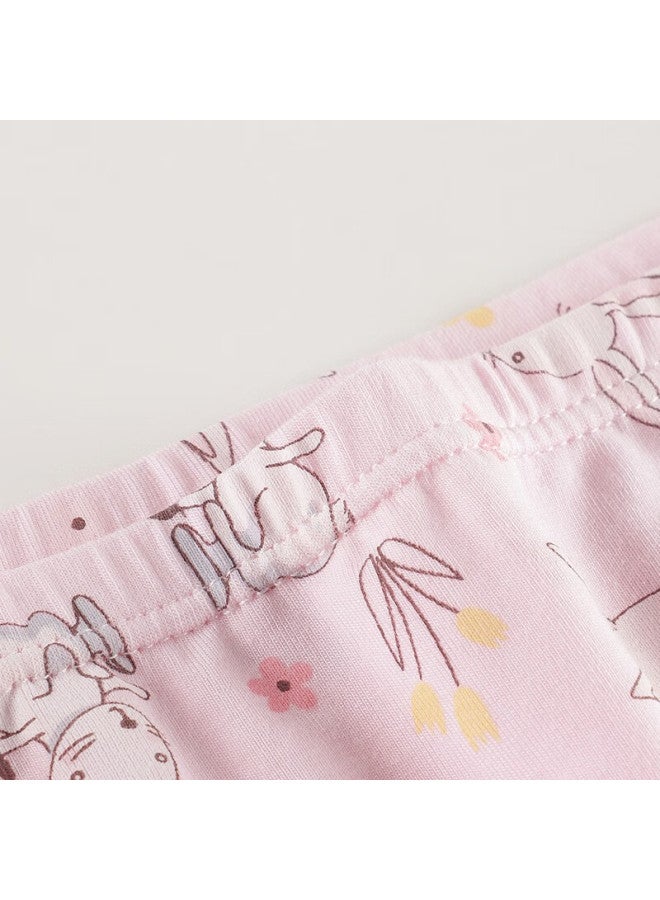 THREEGUN Sanqiang Children'S Modal Girls' Straight-Leg Pants (Pack Of Three) 59048B1, Little Rabbit, 140 - Image 4