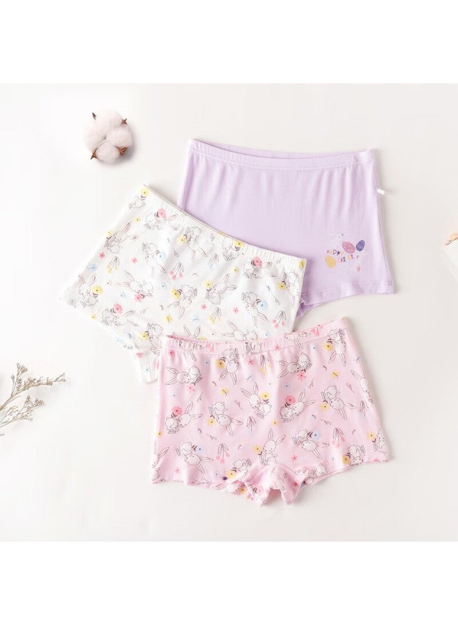 THREEGUN Sanqiang Children'S Modal Girls' Straight-Leg Pants (Pack Of Three) 59048B1, Little Rabbit, 140 - Image 1