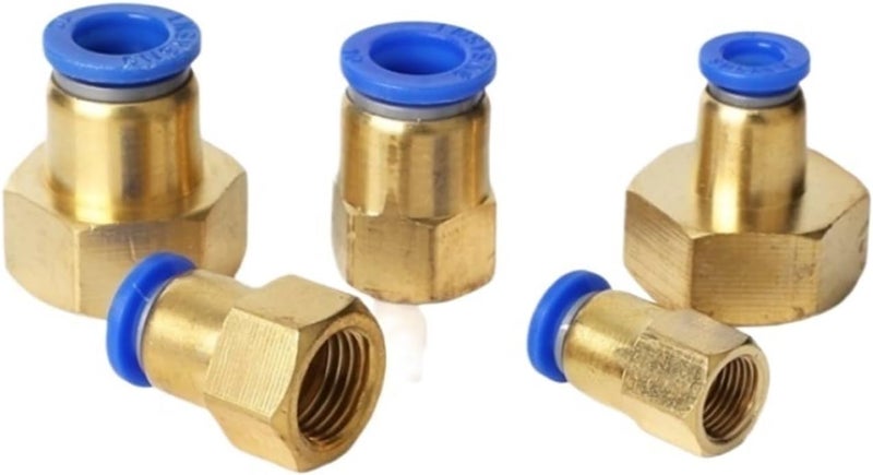 1/10pcs PCF Air Pipe Fitting 4 6 8 10 12mm Hose Tube 1/8 3/8 1/2 1/4 BSPT Female Thread Brass Pneumatic Connector Quick Joint(PCF12-01,10pcs) - Image 5