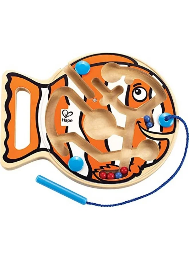 Hape Mesmerizing Maze Puzzle For Toddlers, Go Fish Go Maze Puzzle For Kids, Early Education And Mind Developing Toy Game, Multicolor Toy, Ages 24 Months And Up