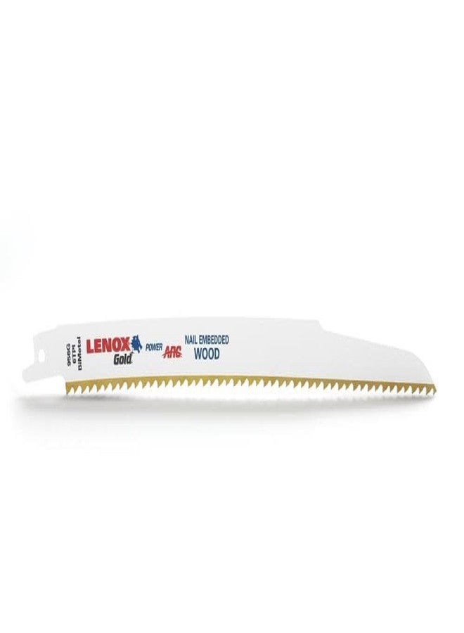 Lenox 9 in. 6 Tpi Gold Arc Power Curved Reciprocating Saw Blade 5 Pk. - Image 2