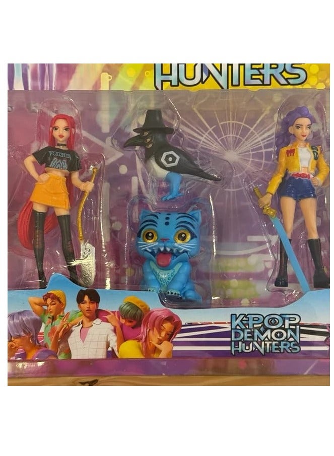 KPop Demon Hunters Figures Kpop Demon Hunters Action Figure Home Decor Desk Ornament For Hunters Fans 7 pcs set - Image 4