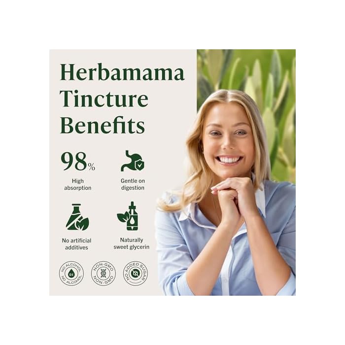 HERBAMAMA Olive Leaf Extract Liquid - Immune Support Supplement with Olive Oil Leaf Tincture - Non-GMO, Alcohol & Sugar-Free, 42-Day Supply - Image 5