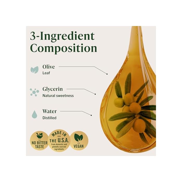 HERBAMAMA Olive Leaf Extract Liquid - Immune Support Supplement with Olive Oil Leaf Tincture - Non-GMO, Alcohol & Sugar-Free, 42-Day Supply - Image 4