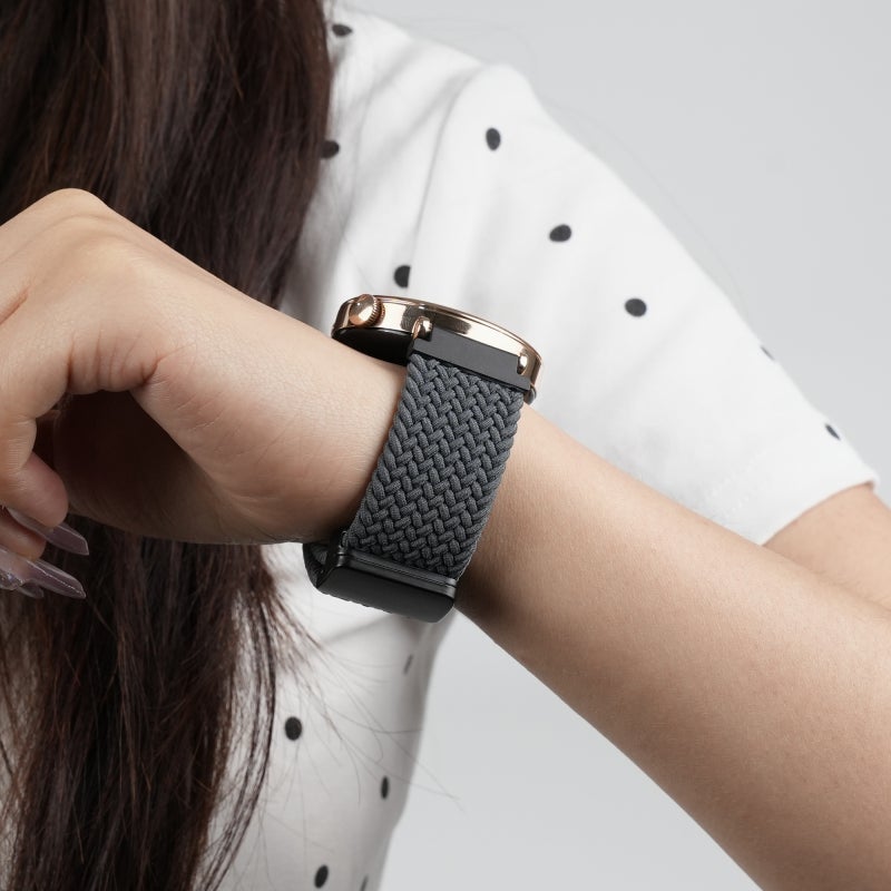 erorex For Amazfit Watch Gtr 4 22Mm Magnetic Buckle Braided Watch Band(Space Gray) - Image 4