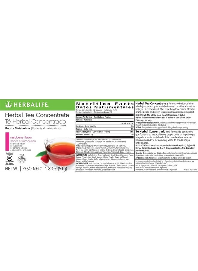 HERBALIFE - Herbal Tea Concentrate: Raspberry 1.8 Oz - Image 1