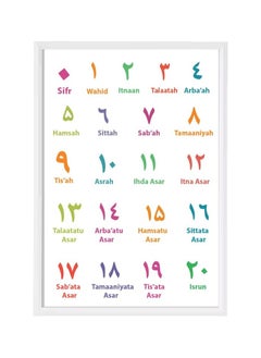 PRINTSHOP4ME 28 Arabic Alphabets Wall Art-Poster+Frame Included-Kids Room Decor For Learning Arabic Alphabets  - Image 1