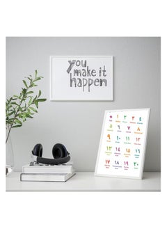 PRINTSHOP4ME 28 Arabic Alphabets Wall Art-Poster+Frame Included-Kids Room Decor For Learning Arabic Alphabets  - Image 3