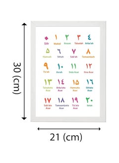 PRINTSHOP4ME 28 Arabic Alphabets Wall Art-Poster+Frame Included-Kids Room Decor For Learning Arabic Alphabets  - Image 4