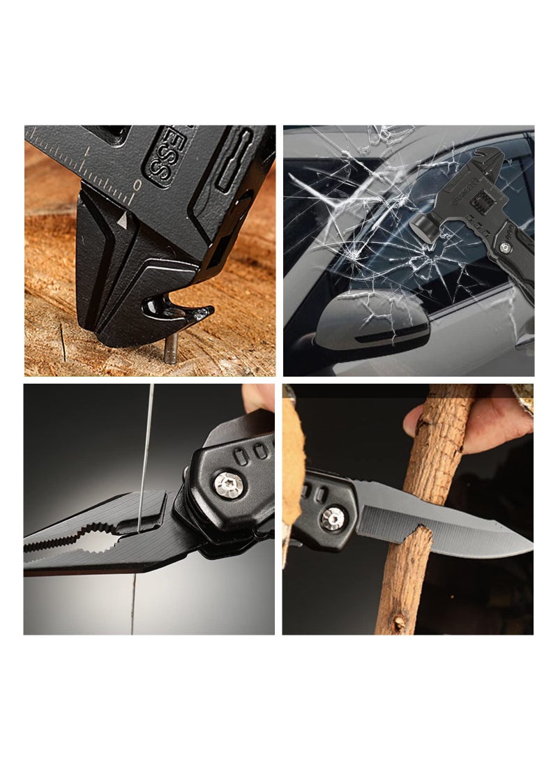 SOLARAE 16-in-1 Multi-Tool Hammer for Camping and Outdoor Survival, High Carbon Stainless Steel Multi-Tool with Hammer, Perfect Father's Day Gift for Adventurers and DIY Enthusiasts. - Image 3