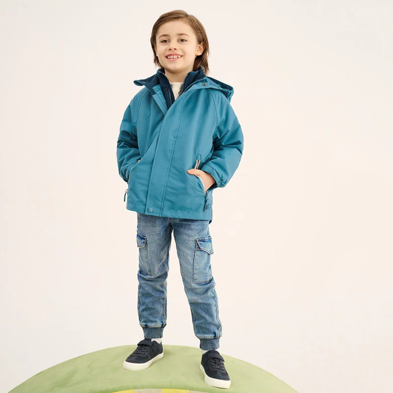 Cool Club DARK BLUE COTTON, POLYESTER, ELASTANE TROUSERS