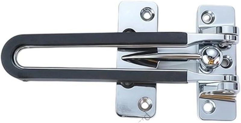 Simple Sliding Door Lock Security Interior Commercial Bright Chrome - Image 1
