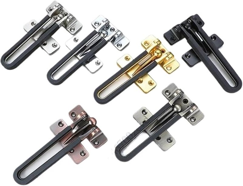 Simple Sliding Door Lock Security Interior Commercial Bright Chrome - Image 3